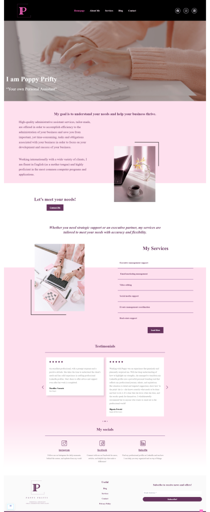 screenshot a mockup full page project